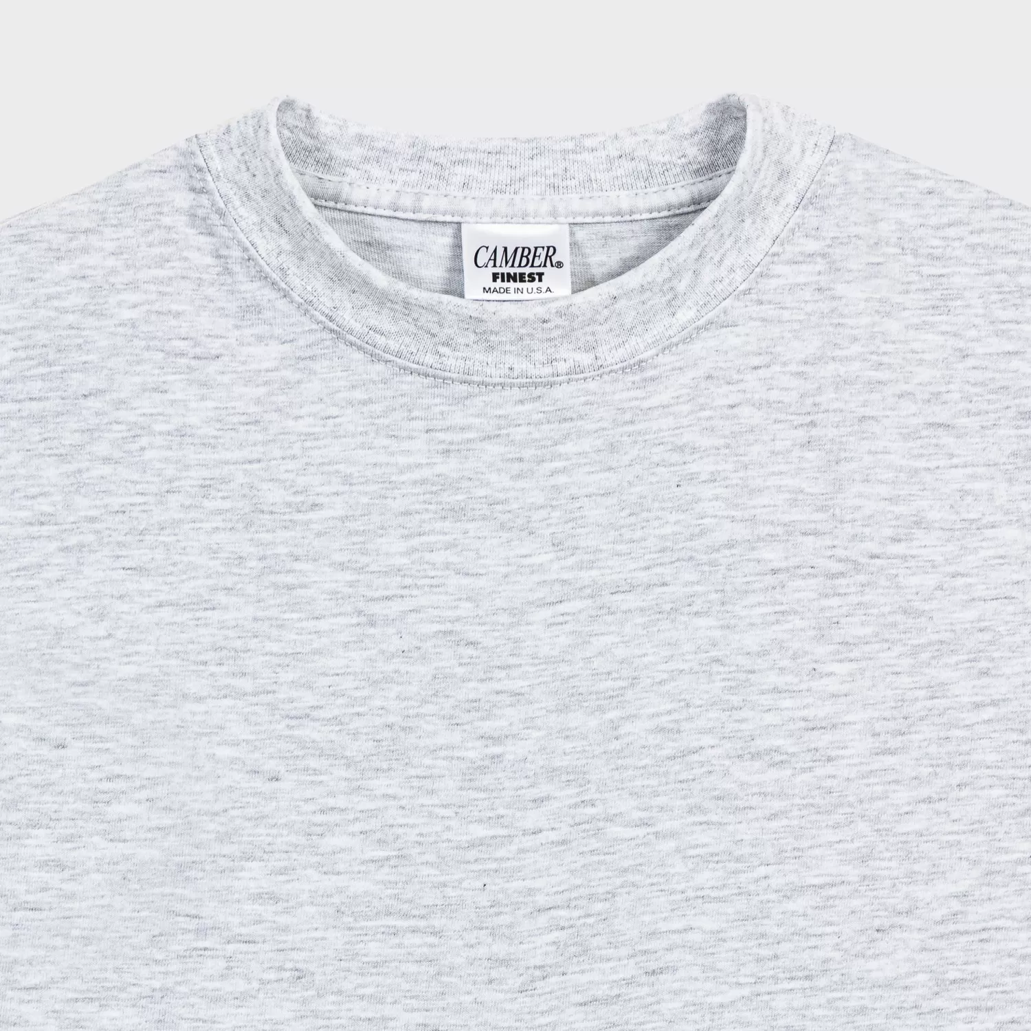 Camber USA : T-shirt Fin : Gris Chiné